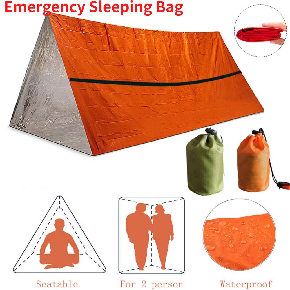 Bivy Bag Emergency - Draagbare waterdichte noodoverlevingsslaapzak Outdoor Edc Campinguitrusting