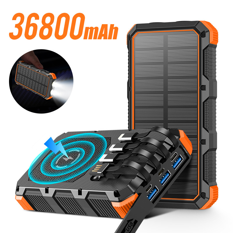 Solar Power Bank 36800Mah Met  - Solar Emergency Charger recensie en prijs
