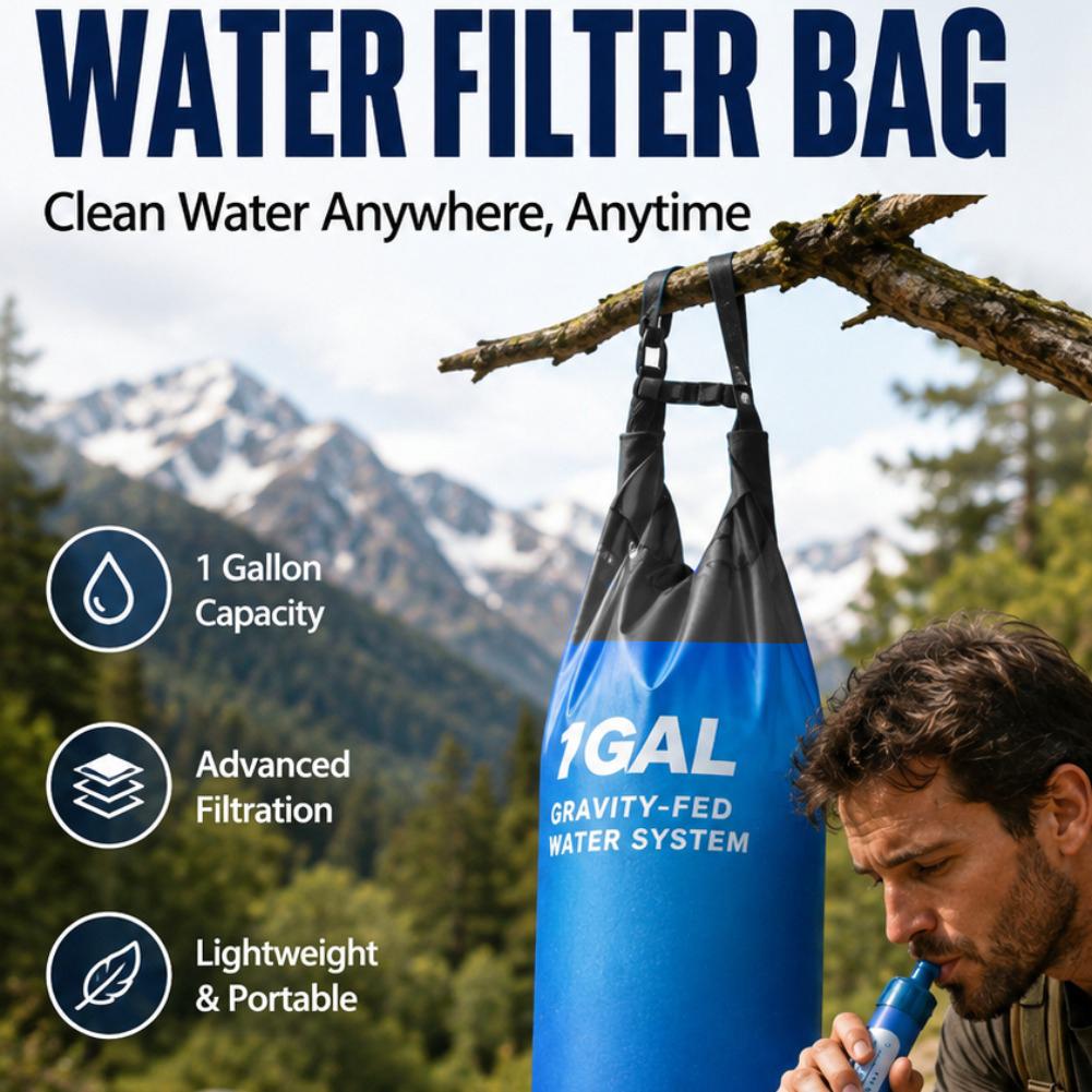 1 Gal Zwaartekracht Waterfilte - Bivy Bag Emergency recensie en prijs