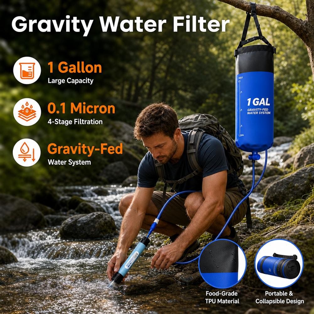 1 Gal Zwaartekracht Waterfilte - Bivy Bag Emergency recensie en prijs